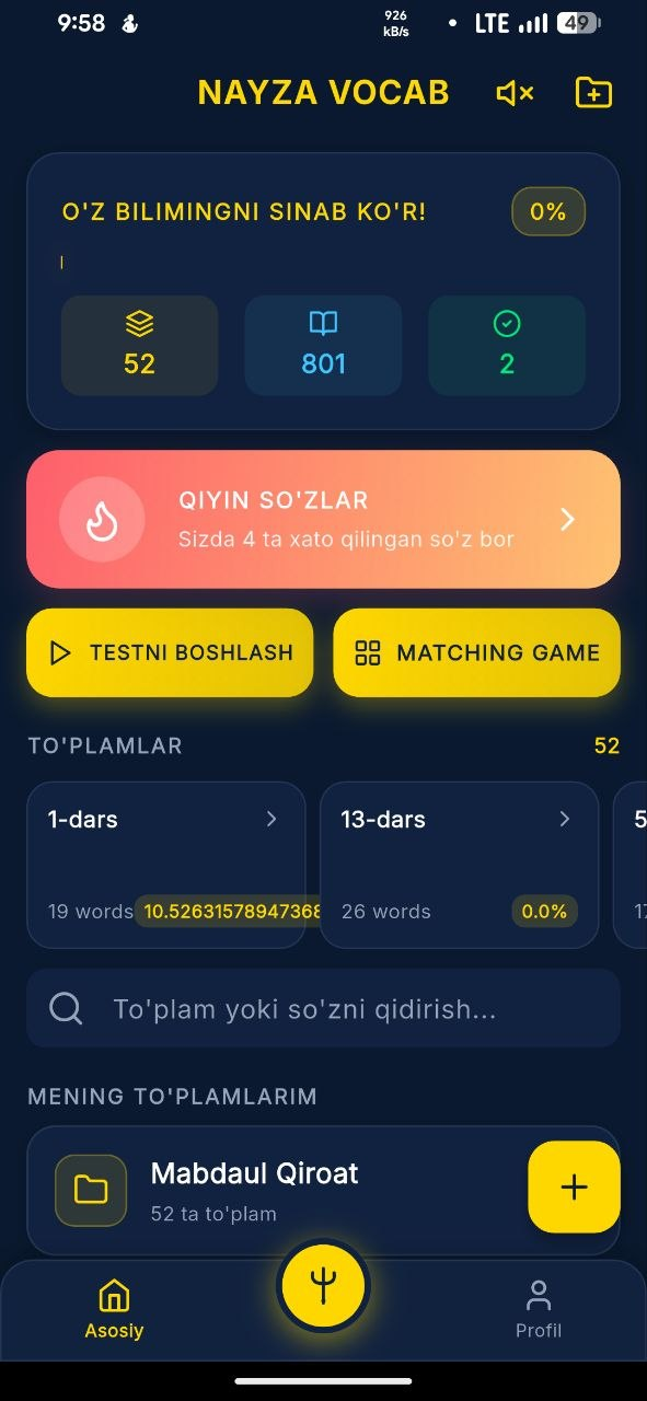 Nayza Vocab Bosh sahifa